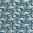 Schumacher Tarot Hand Block Mineral Blue Fabric