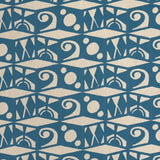 Schumacher Tarot Hand Block Mineral Blue Fabric