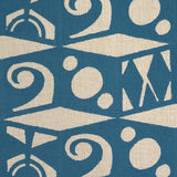 Schumacher Tarot Hand Block Mineral Blue Fabric