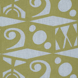Schumacher Tarot Hand Block Sky & Green Fabric