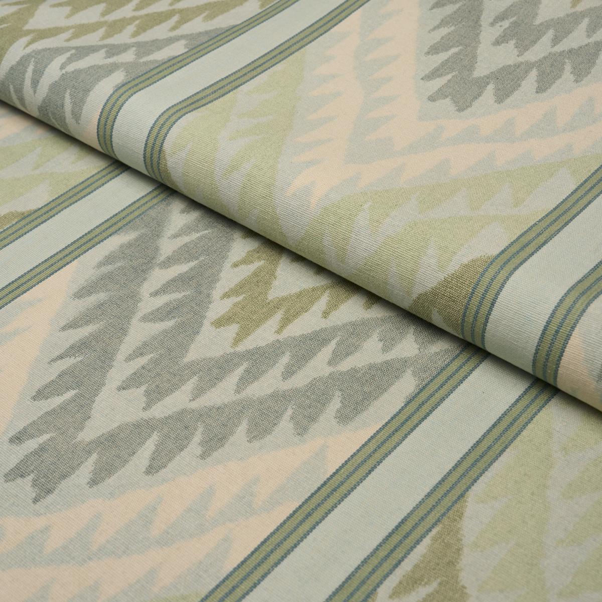 Schumacher Shabba Warp Print Leaf Fabric