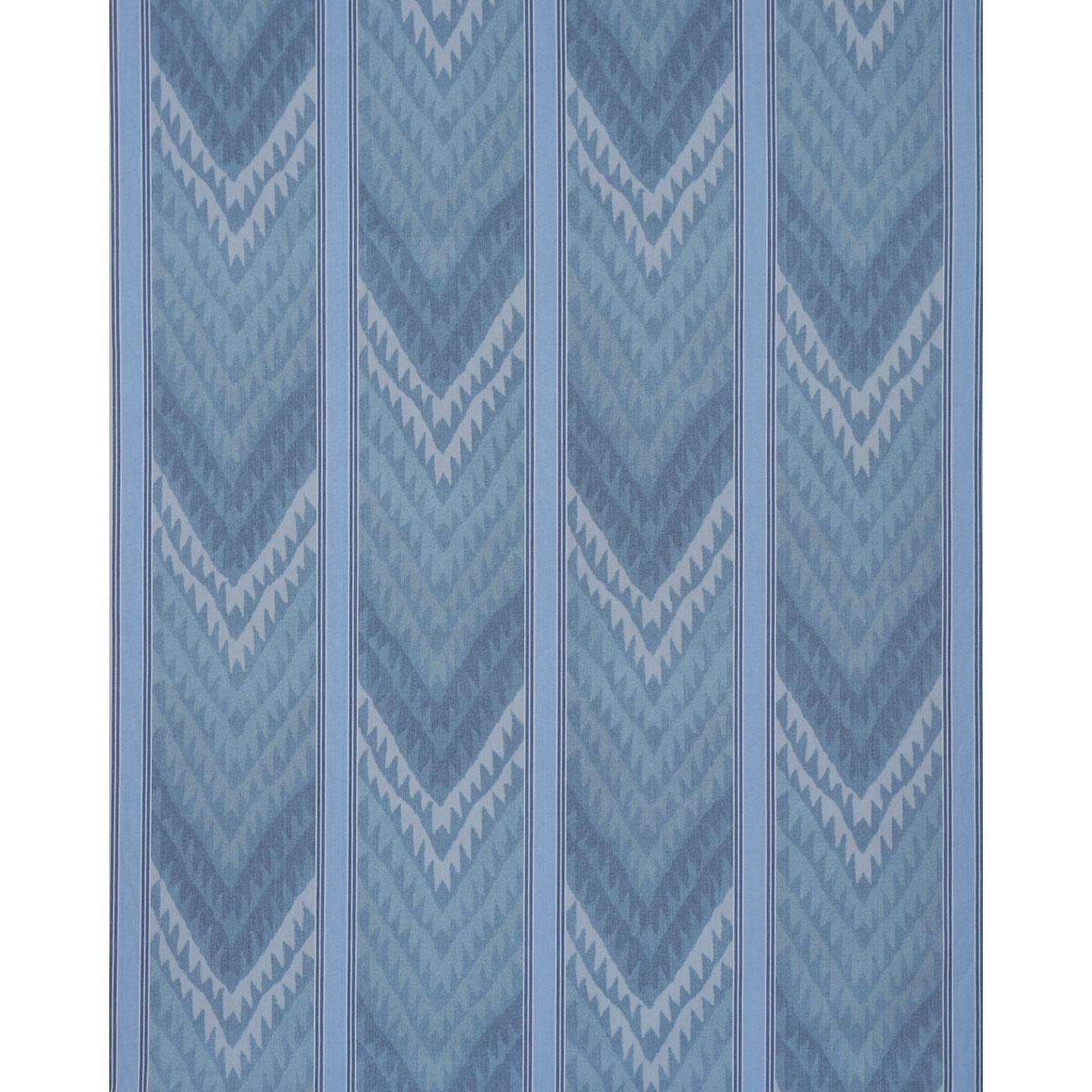 Schumacher Shabba Warp Print Blues Fabric