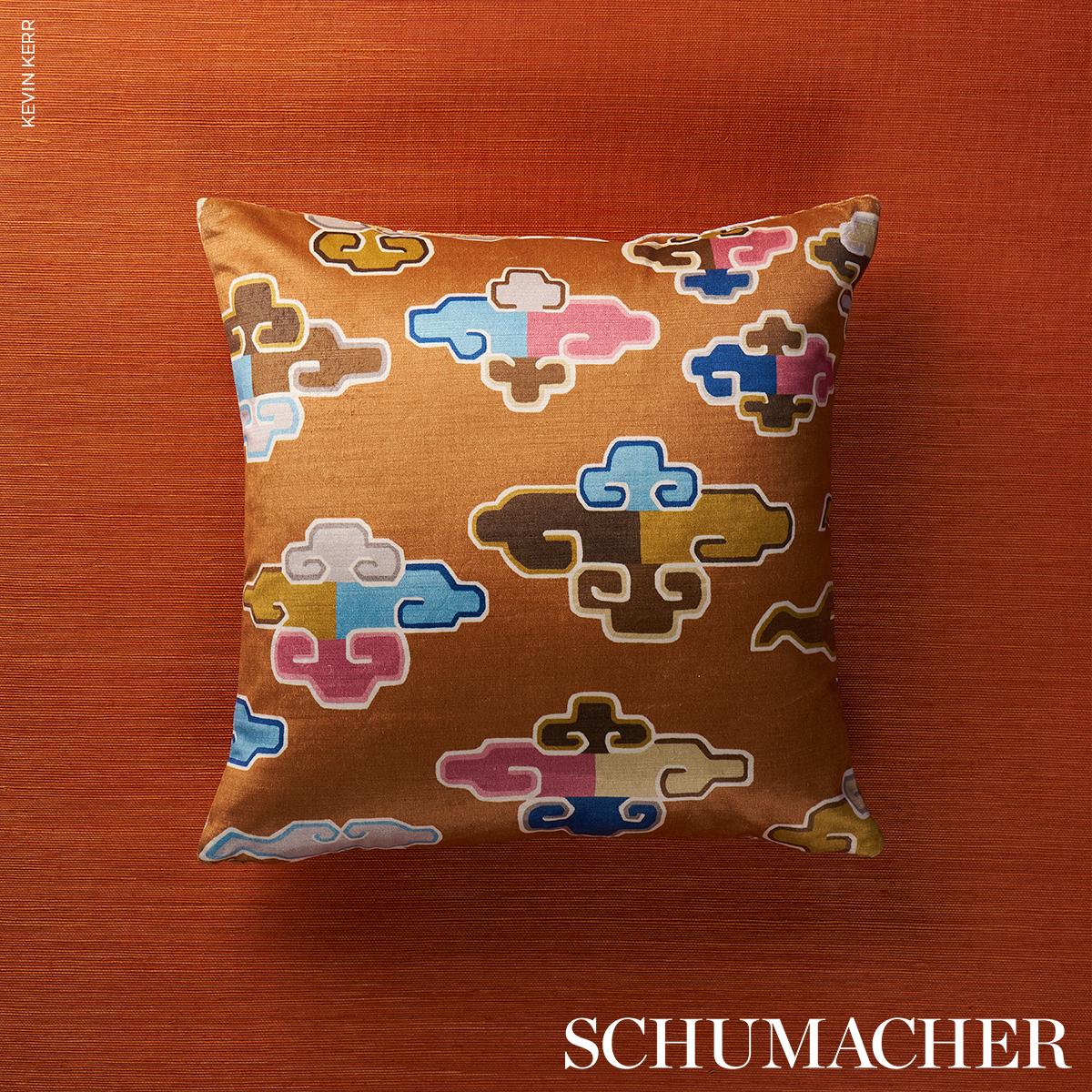 Schumacher In Dreams Velvet Persimmon Fabric