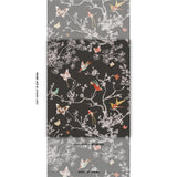 Schumacher Birds & Butterflies Graphite Wallpaper