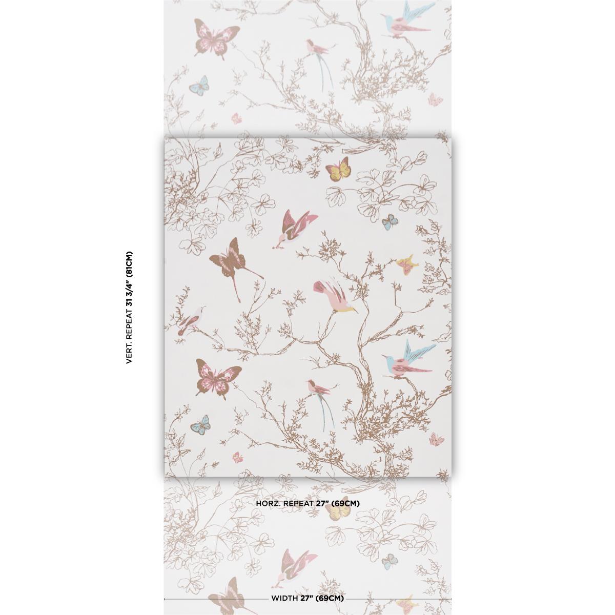 Schumacher Birds & Butterflies Spring Wallpaper