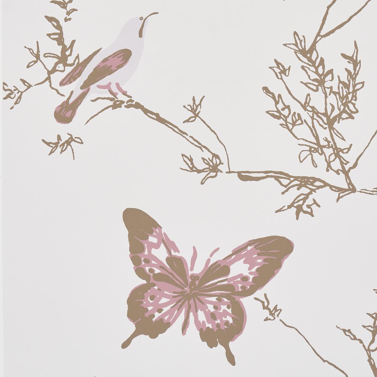 Schumacher Birds & Butterflies Spring Wallpaper
