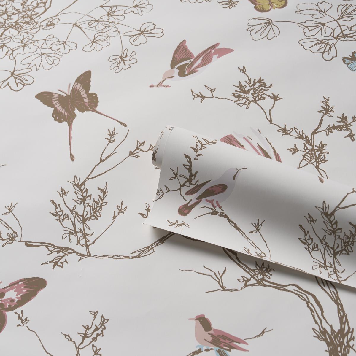 Schumacher Birds & Butterflies Spring Wallpaper