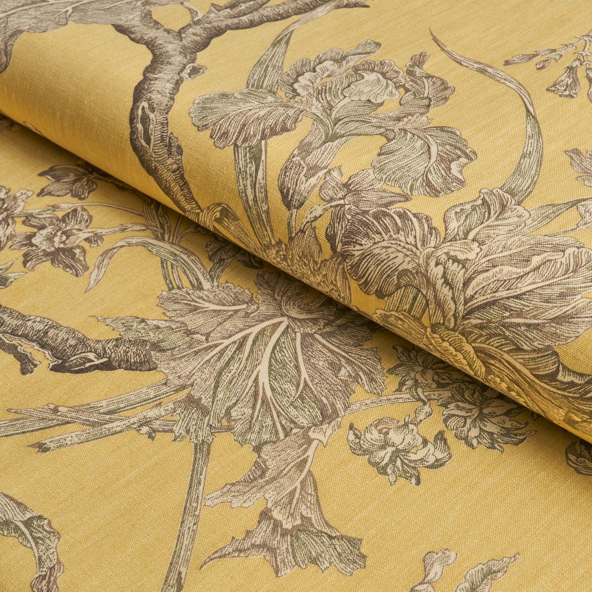 Schumacher Inverness Garden Buttercup Fabric