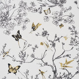 Schumacher Birds & Butterflies Neutral Wallpaper