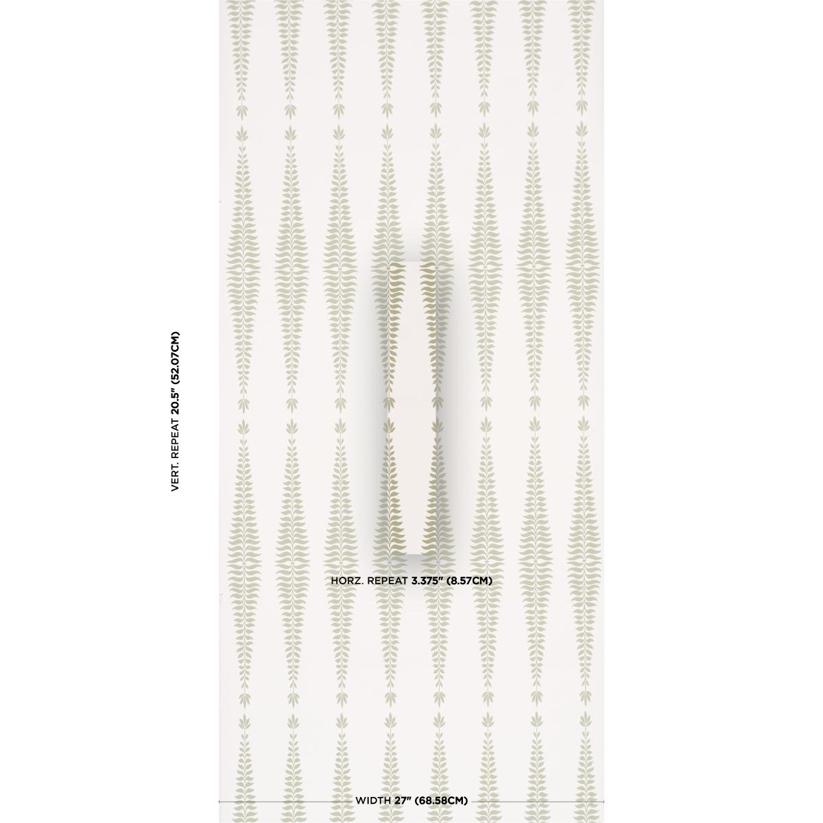 Schumacher Fern Tree Sage Wallpaper