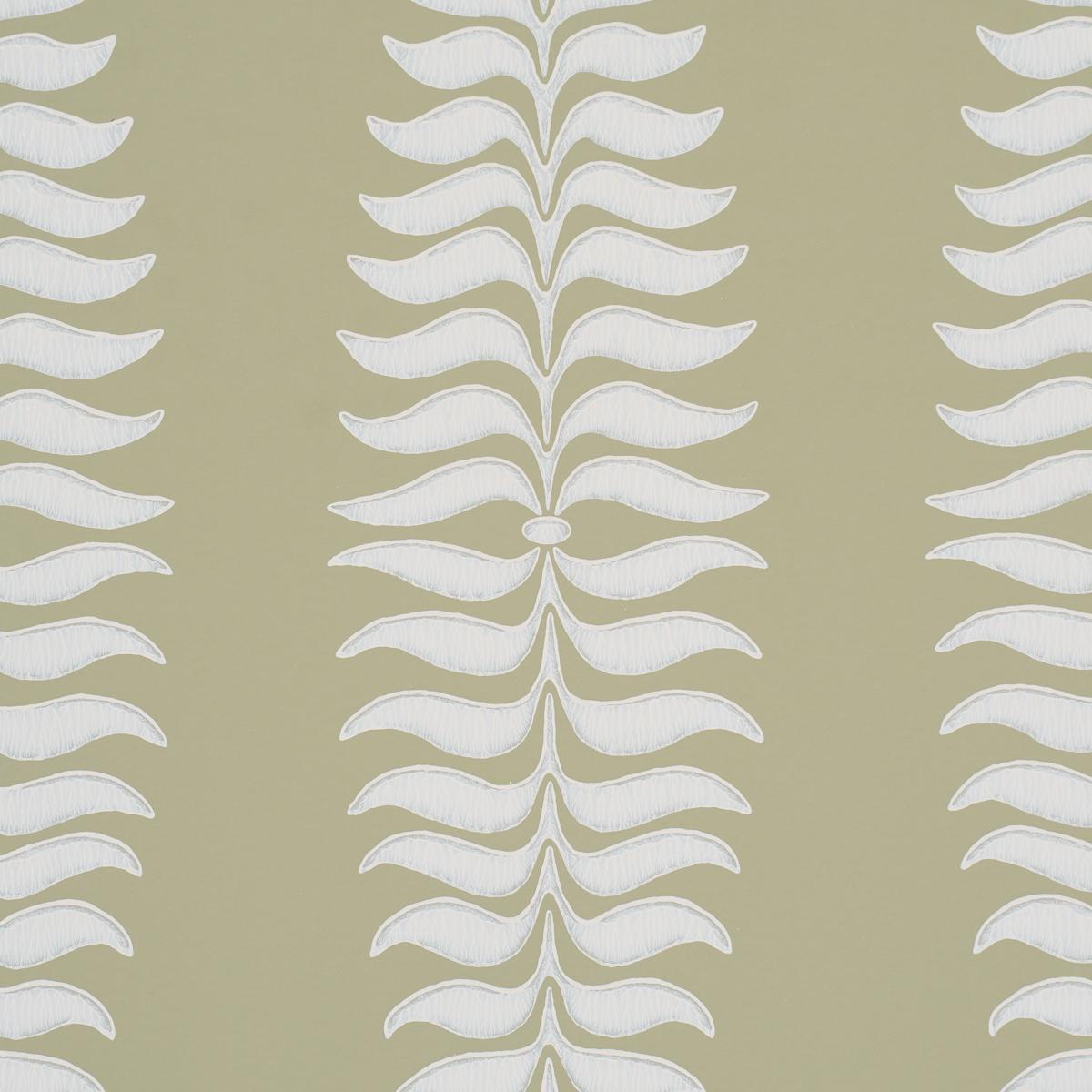 Schumacher Fern Tree Olive Wallpaper