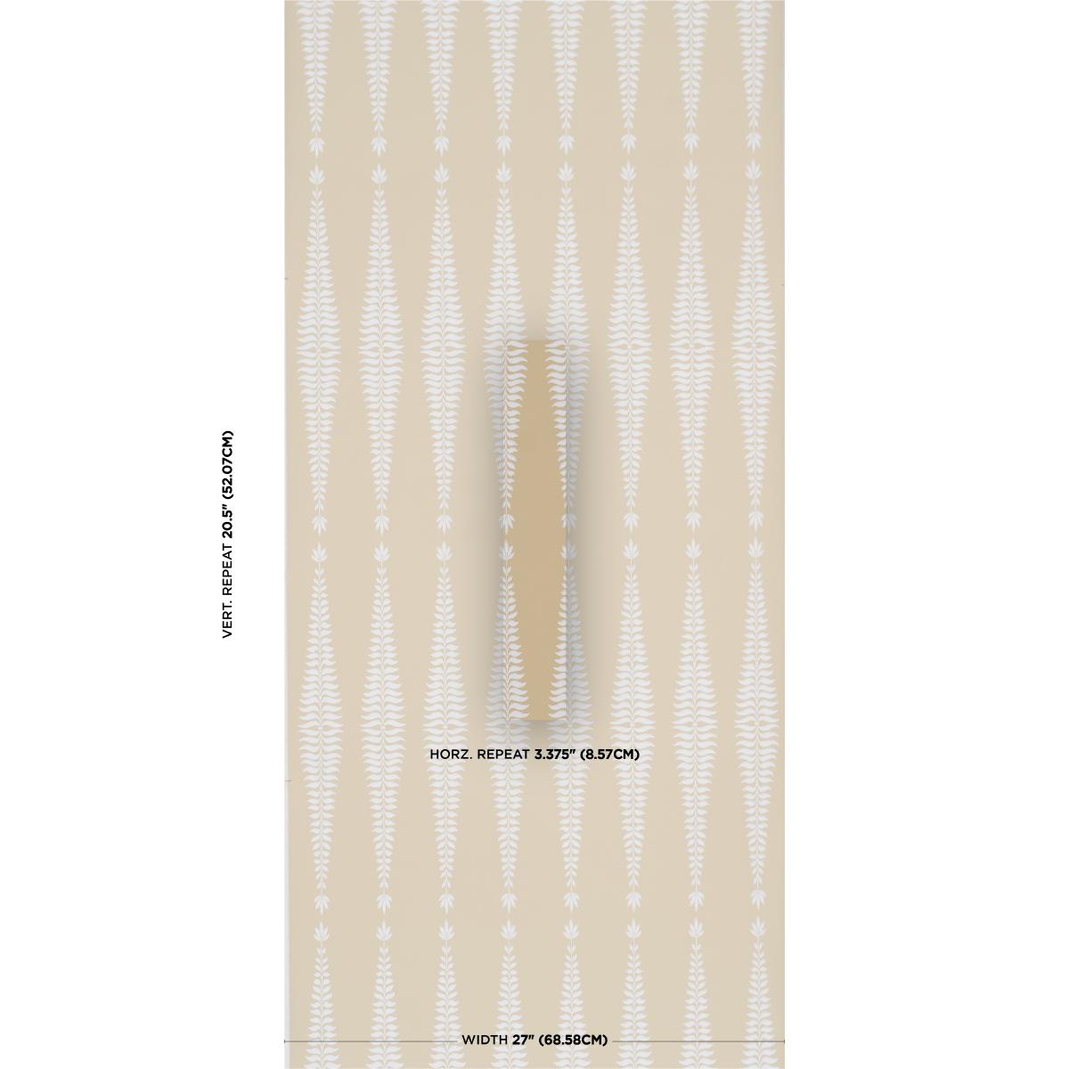 Schumacher Fern Tree Ochre Wallpaper