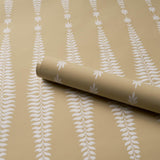 Schumacher Fern Tree Ochre Wallpaper