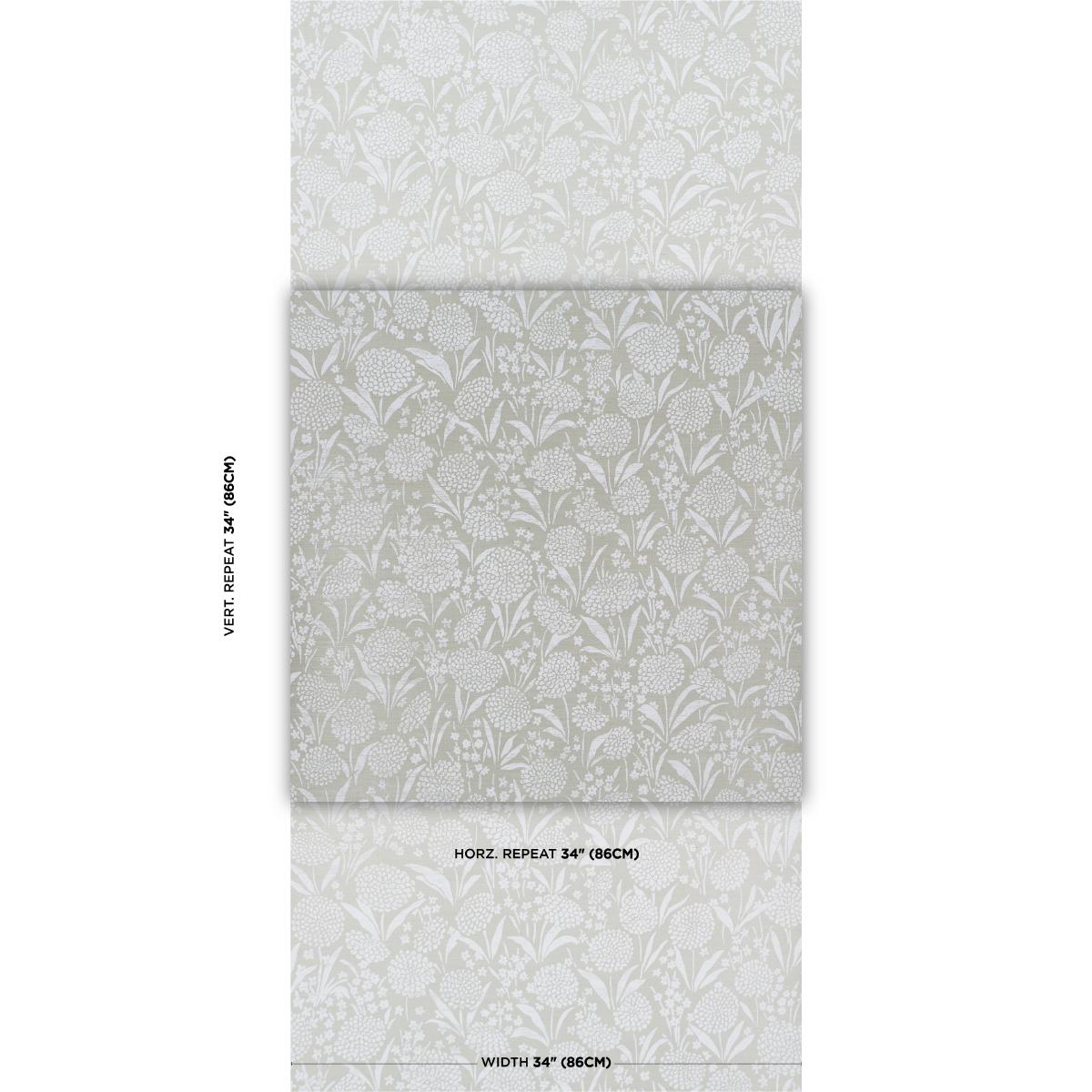 Schumacher Chrysanthemum Sisal Seaglass Wallpaper