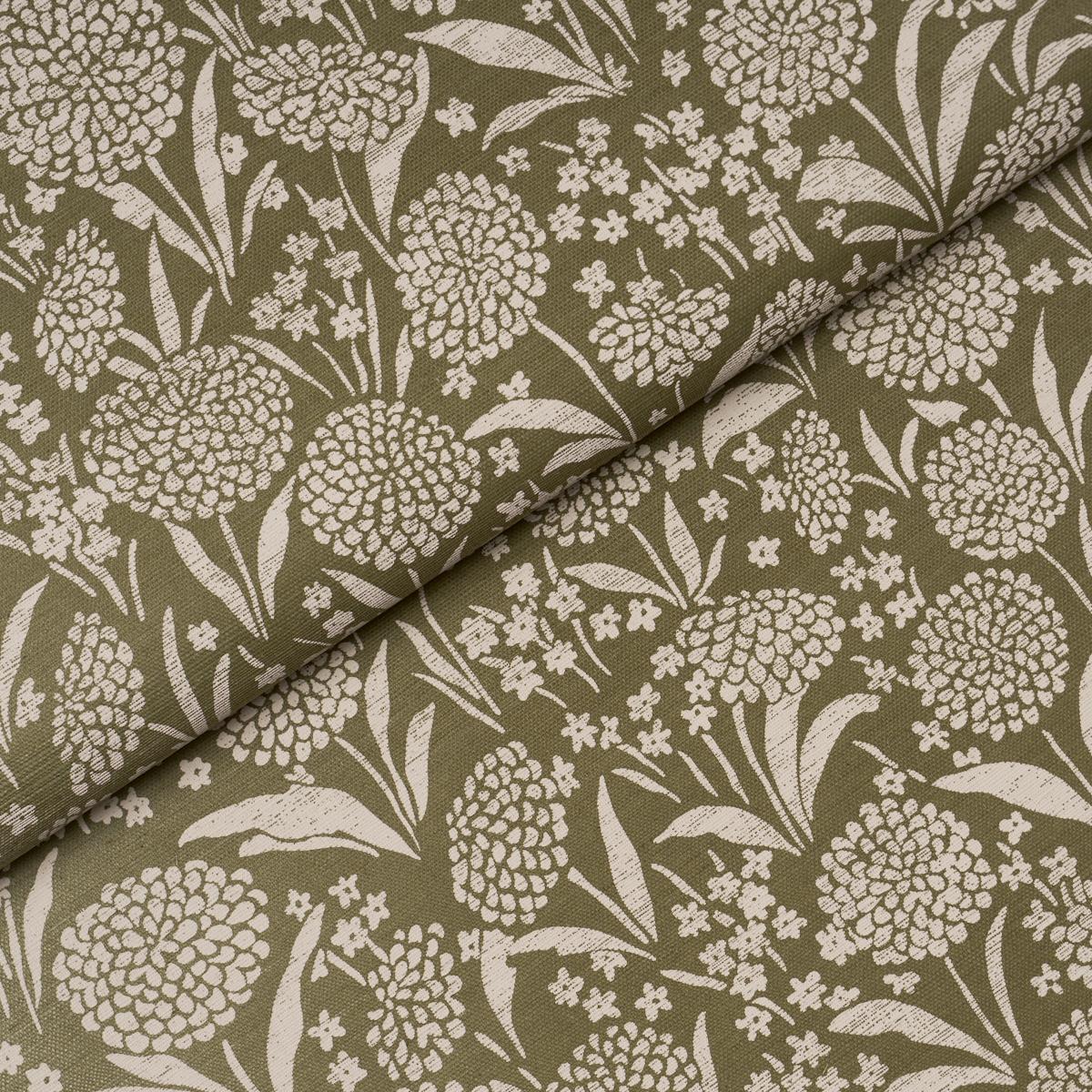 Schumacher Chrysanthemum Sisal Juniper Wallpaper