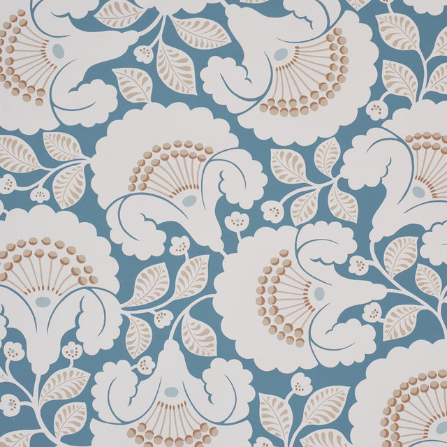 Schumacher Jackie Indigo Wallpaper
