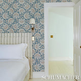 Schumacher Jackie Indigo Wallpaper