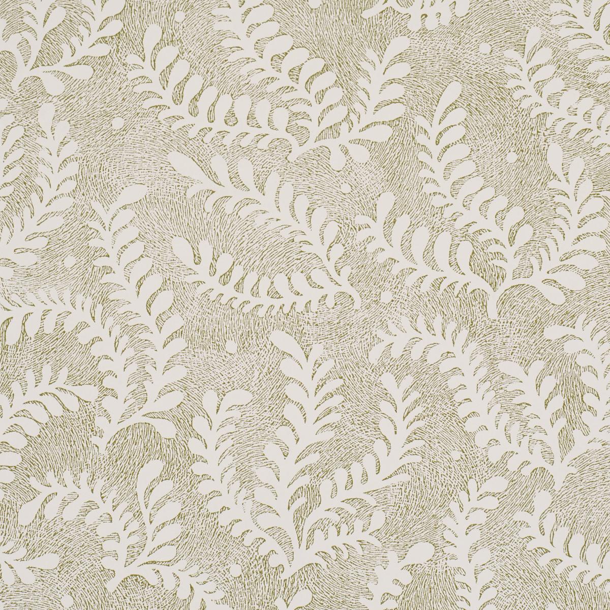 Schumacher Etched Fern Green Wallpaper