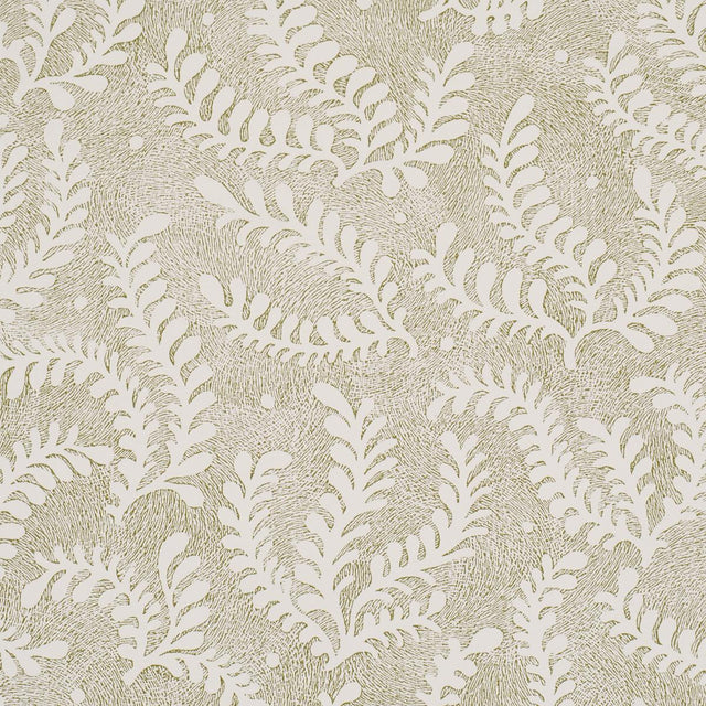 Schumacher Etched Fern Green Wallpaper