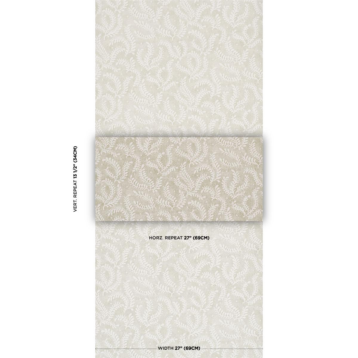 Schumacher Etched Fern Green Wallpaper