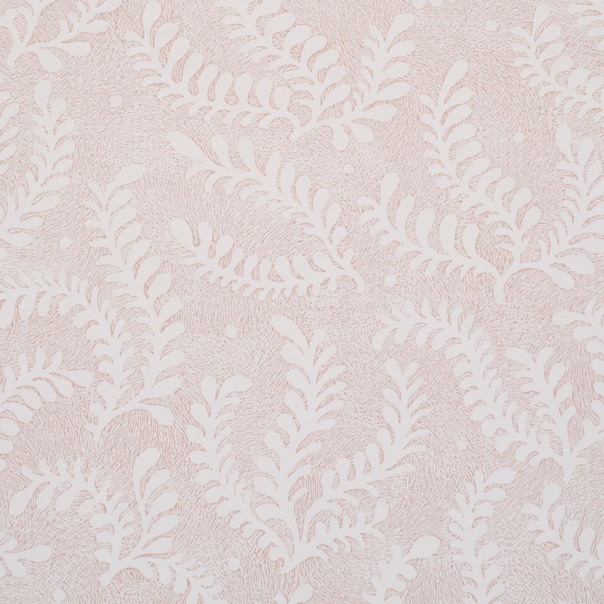 Schumacher Etched Fern Blush Wallpaper