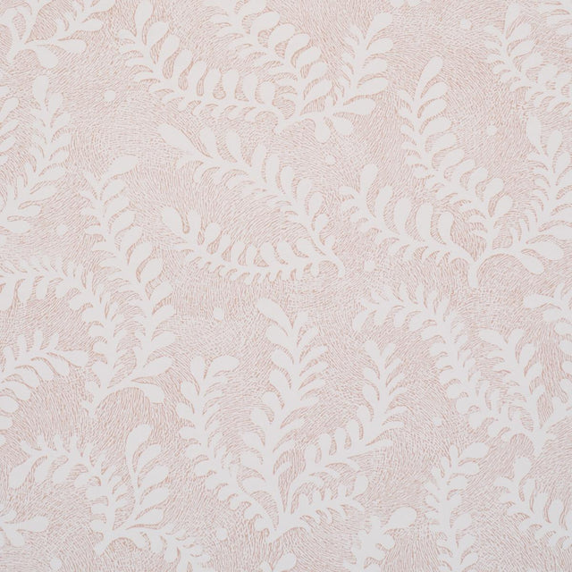 Schumacher Etched Fern Blush Wallpaper