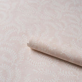 Schumacher Etched Fern Blush Wallpaper