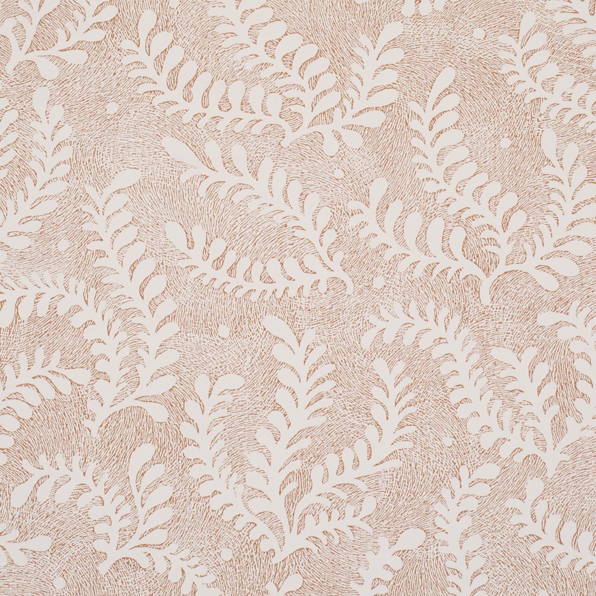 Schumacher Etched Fern Brown Wallpaper