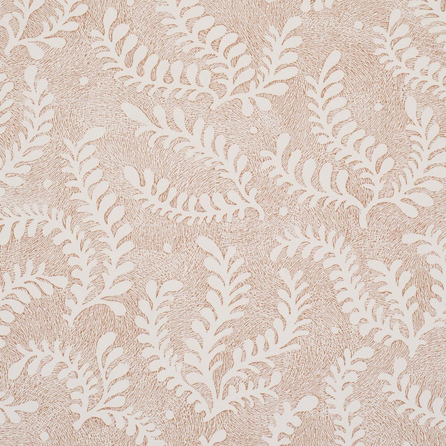 Schumacher Etched Fern Brown Wallpaper