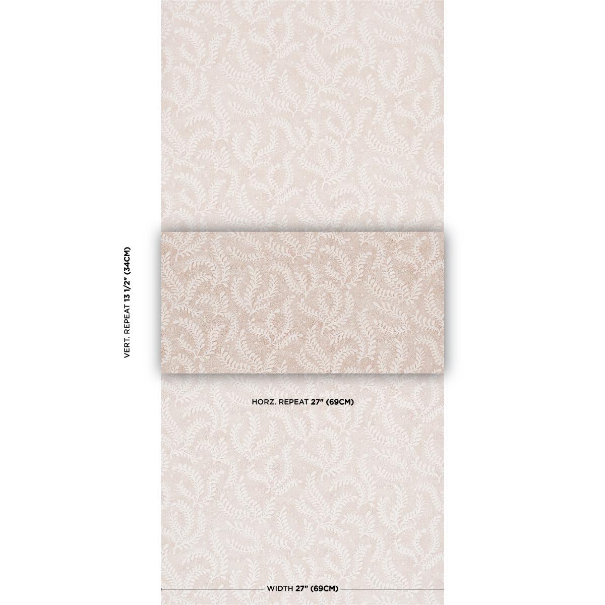 Schumacher Etched Fern Brown Wallpaper