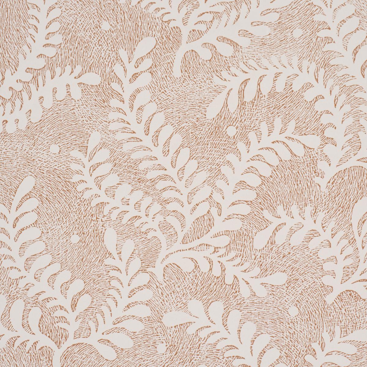 Schumacher Etched Fern Brown Wallpaper