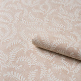 Schumacher Etched Fern Brown Wallpaper