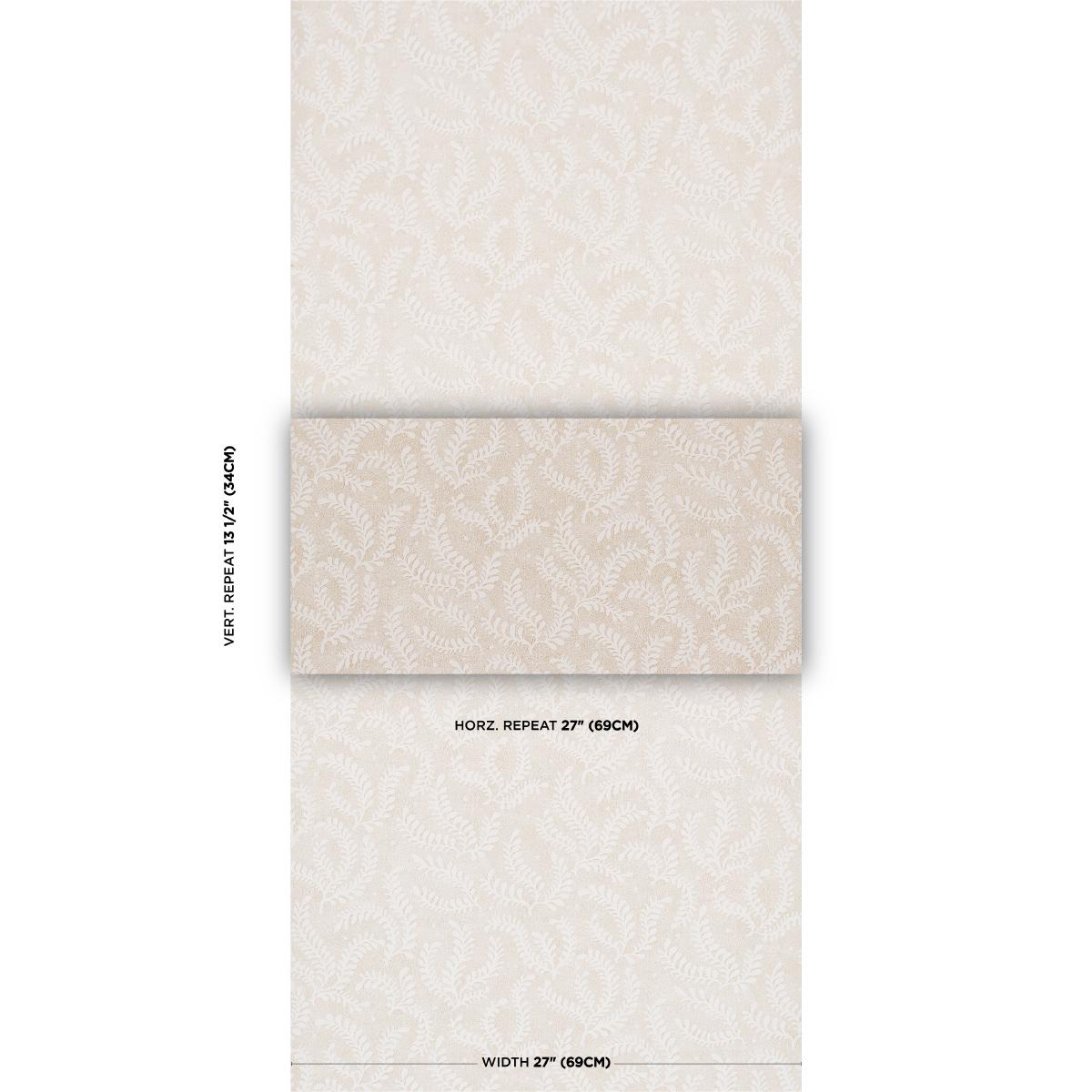 Schumacher Etched Fern Ochre Wallpaper