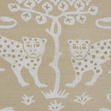 Schumacher Woodland Leopard Sisal Beige Wallpaper