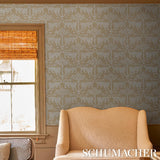 Schumacher Woodland Leopard Sisal Beige Wallpaper