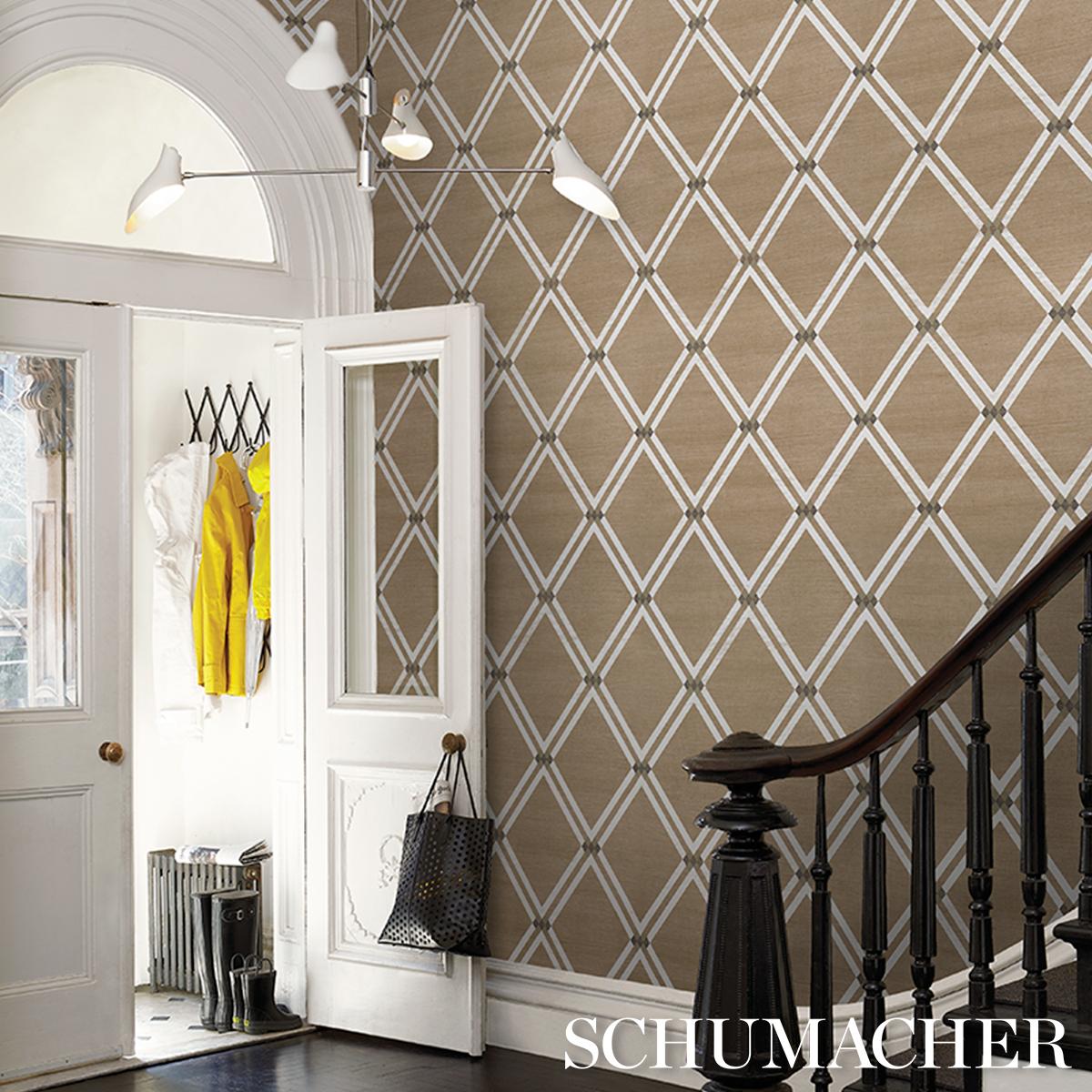Schumacher Asolo Sisal Sepia Wallpaper