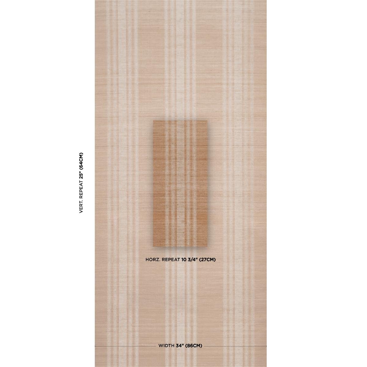 Schumacher Cassia Silk Stripe Wallcovering Neutral Wallpaper