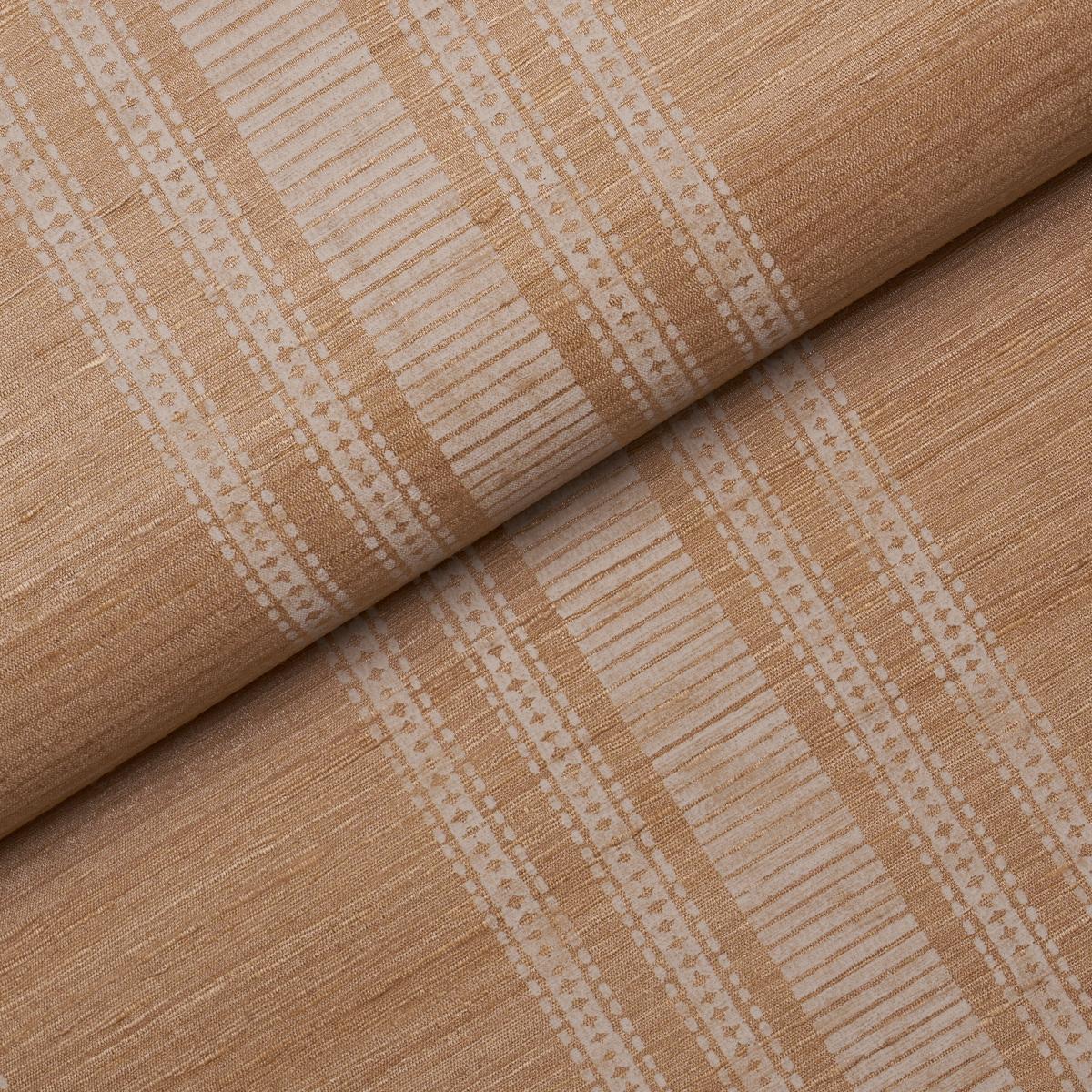 Schumacher Cassia Silk Stripe Wallcovering Neutral Wallpaper