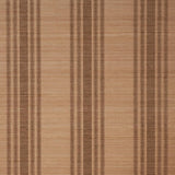Schumacher Cassia Silk Stripe Wallcovering Walnut Wallpaper