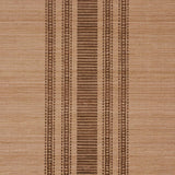 Schumacher Cassia Silk Stripe Wallcovering Walnut Wallpaper