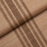 Schumacher Cassia Silk Stripe Wallcovering Walnut Wallpaper