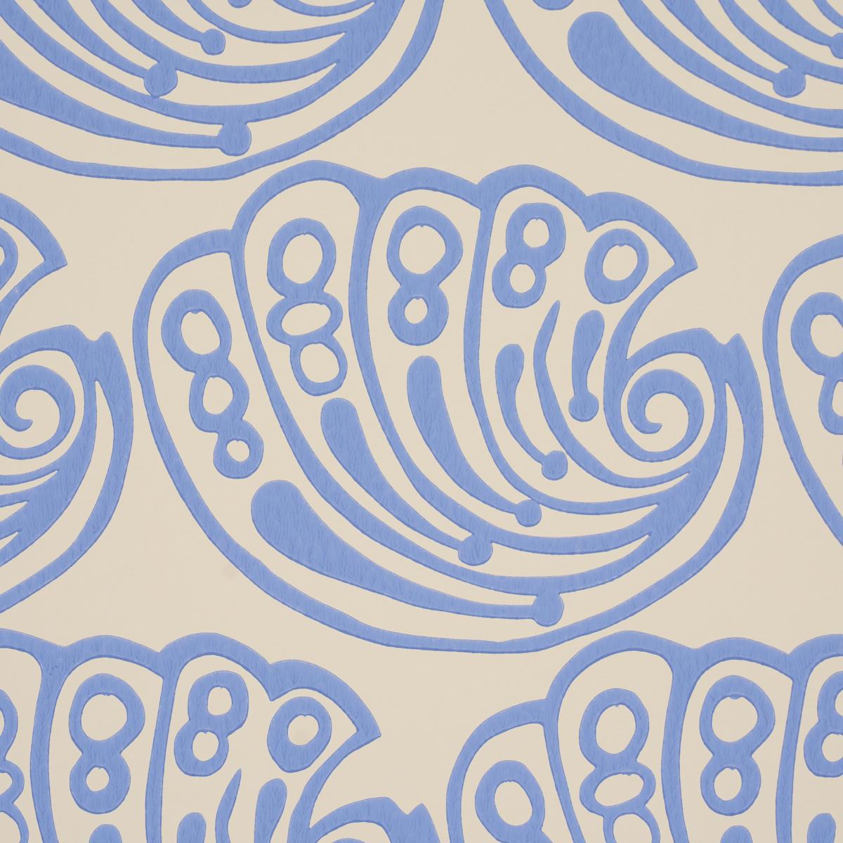 Schumacher Ramsgate French Blue Wallpaper