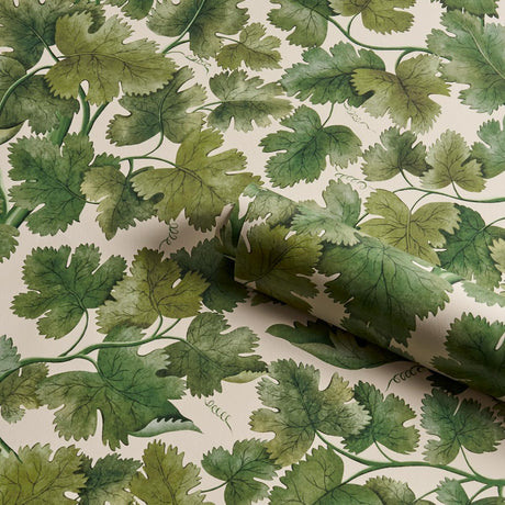Schumacher Edinburgh Vine Moss Wallpaper