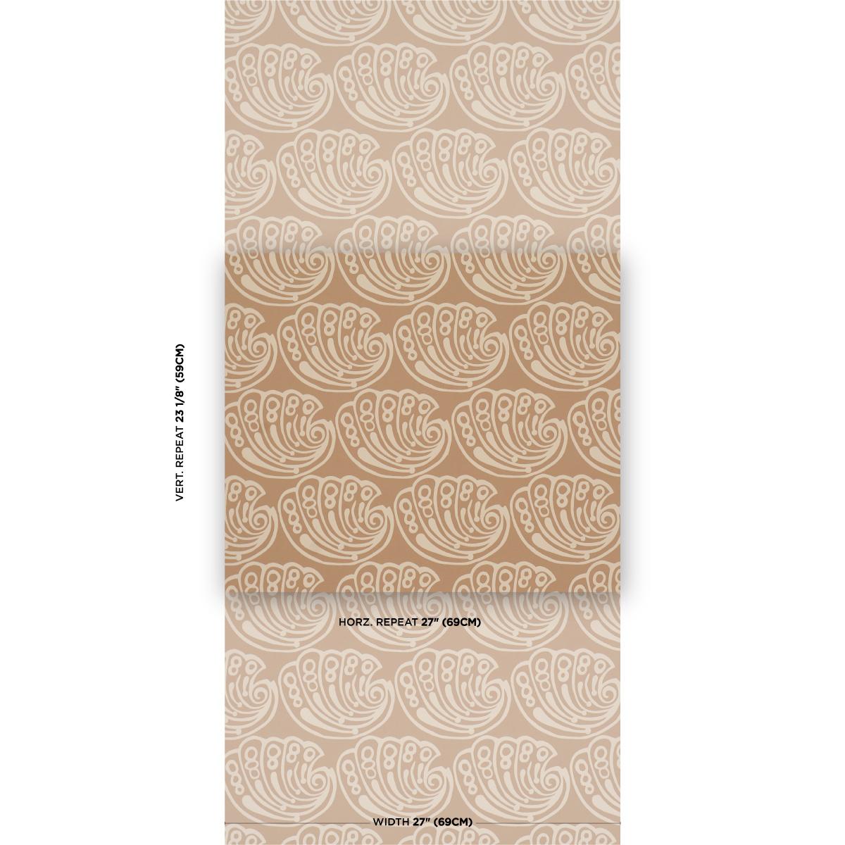 Schumacher Ramsgate Tan Wallpaper
