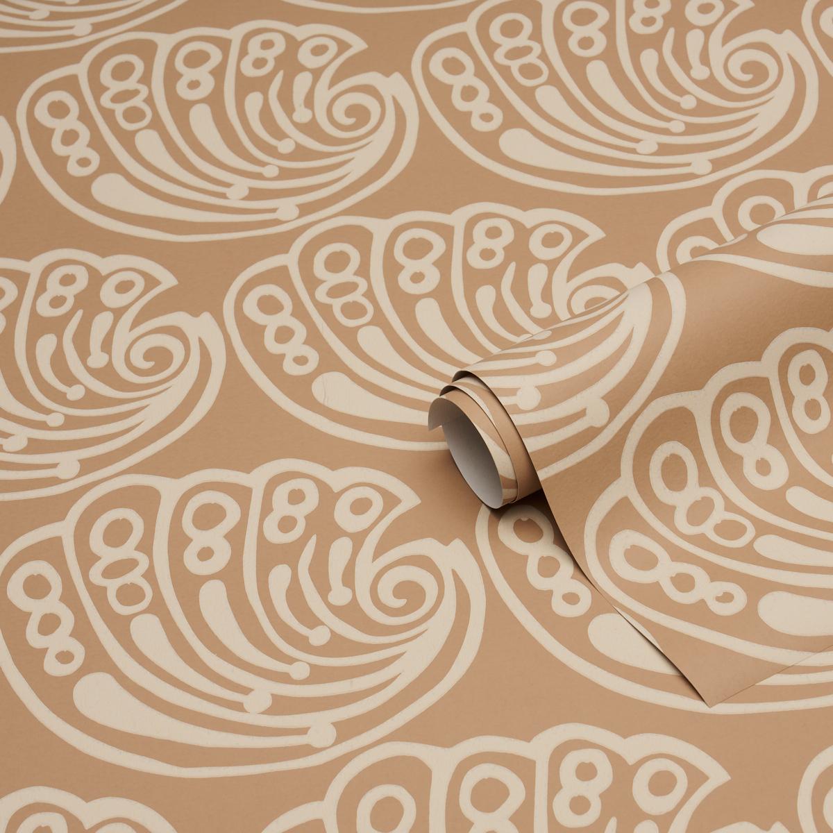 Schumacher Ramsgate Tan Wallpaper
