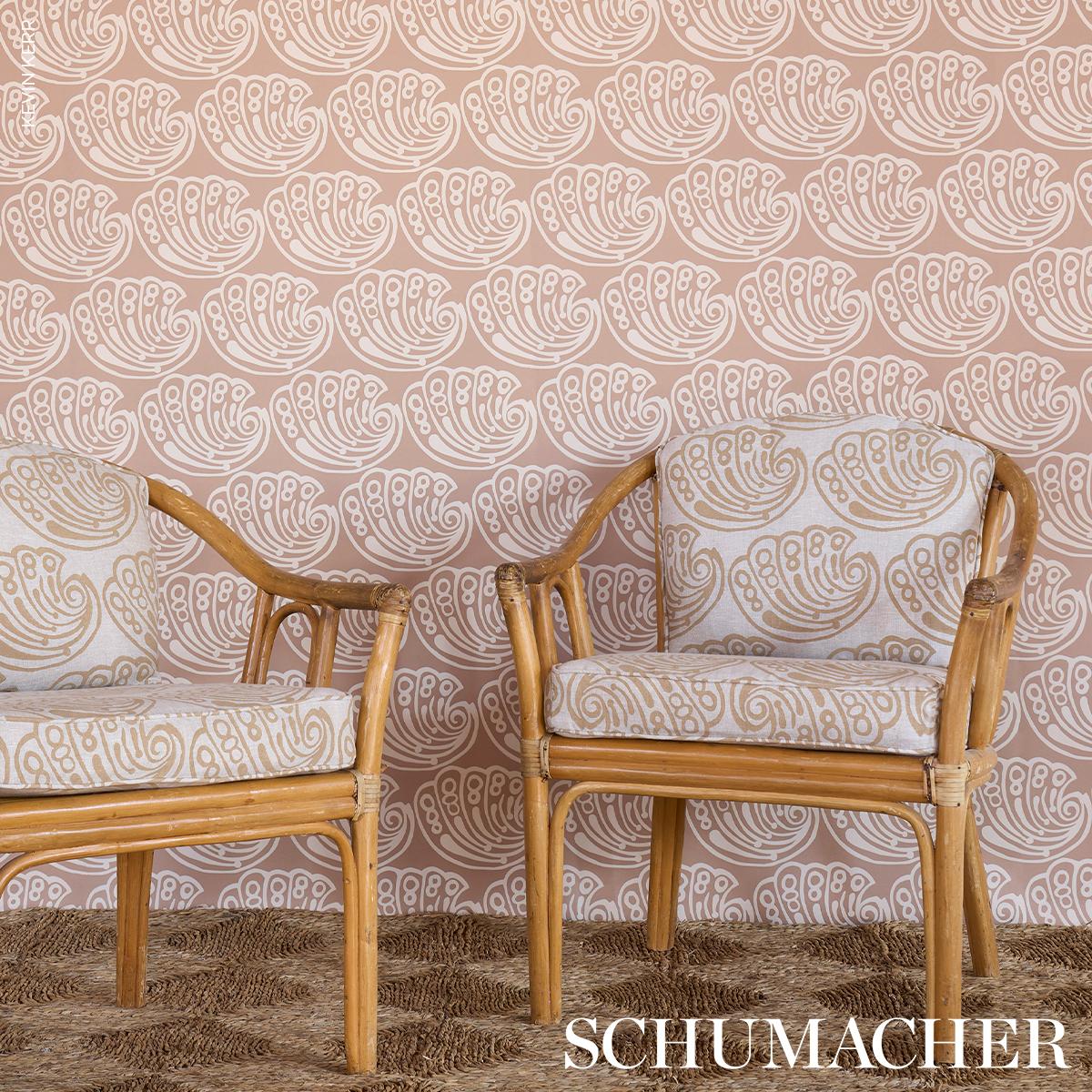 Schumacher Ramsgate Tan Wallpaper