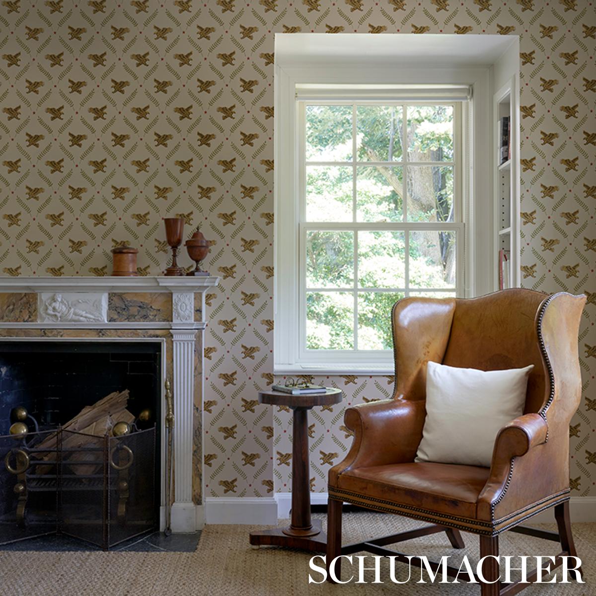 Schumacher Lolaire Ivory Wallpaper