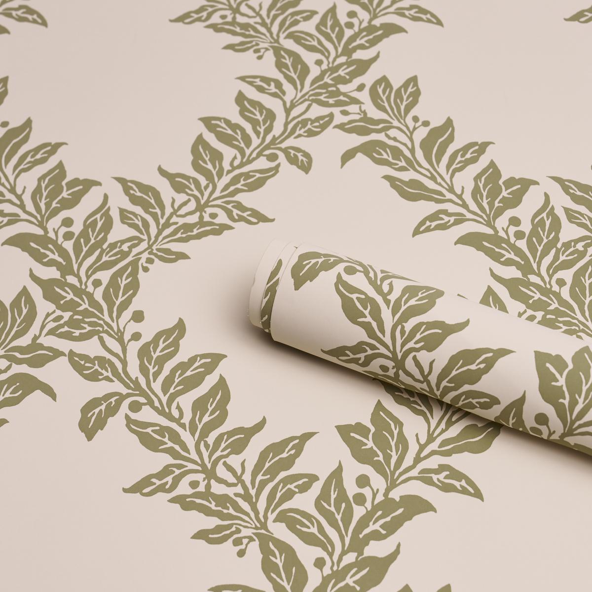 Schumacher Tyninghame Trellis Sage Wallpaper