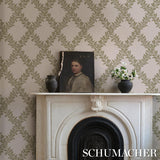 Schumacher Tyninghame Trellis Sage Wallpaper