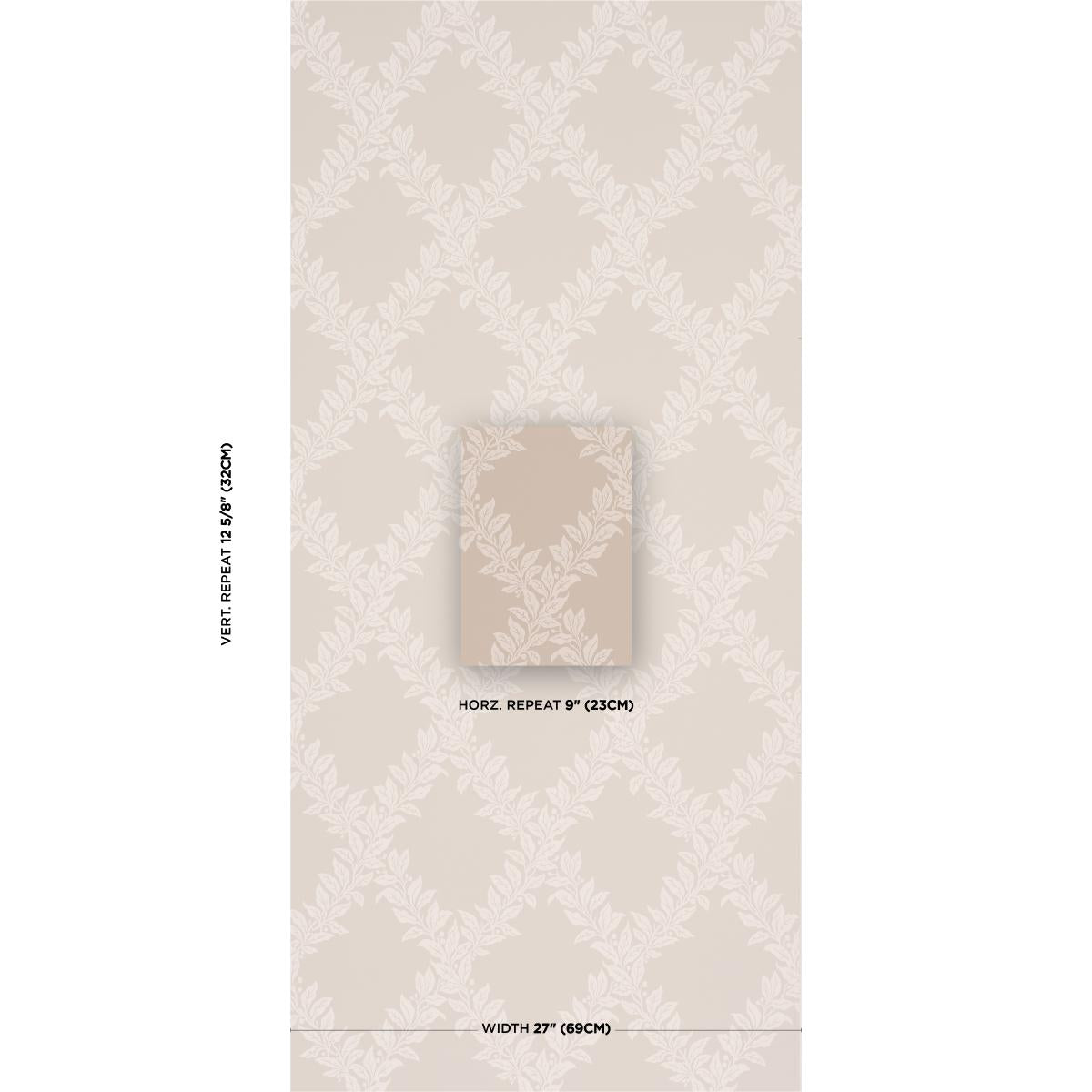 Schumacher Tyninghame Trellis Neutral Wallpaper